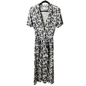 Tender Loving Care by HVN Black White Strawberry Print Midi Dress Size 10